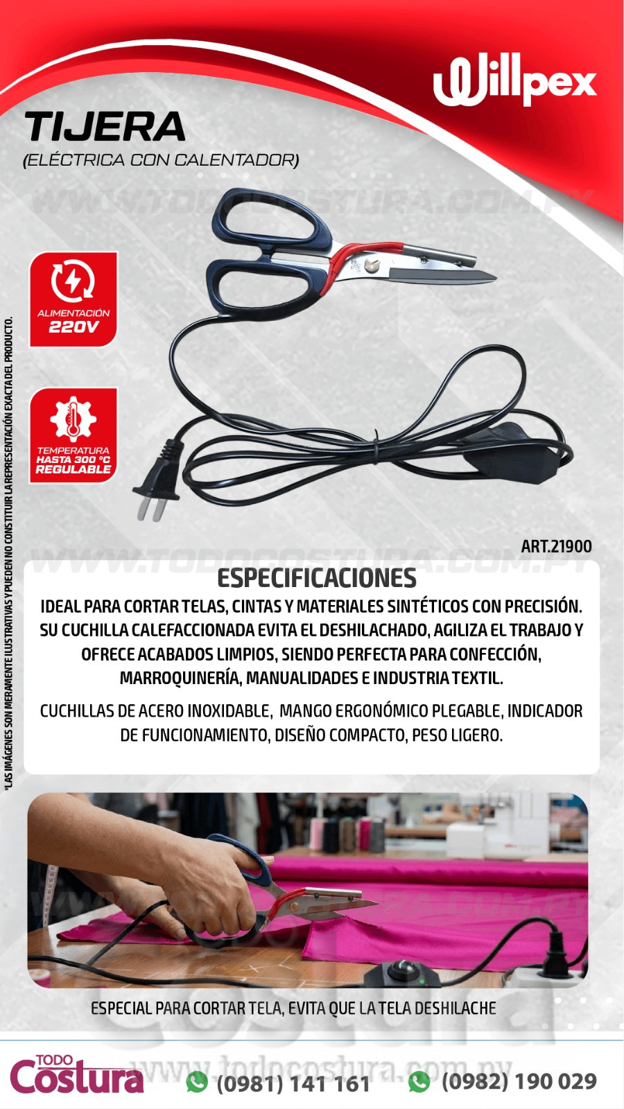 TIJERA (ELECTRICA CON CALENTADOR)